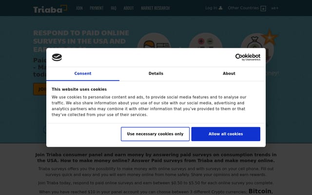 Screenshot of triaba.com