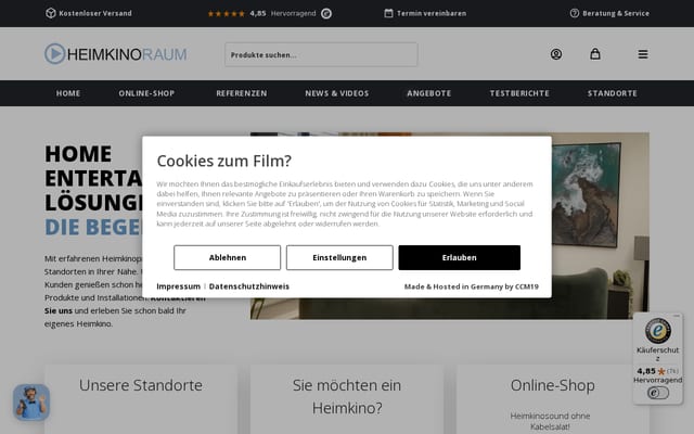 Screenshot of heimkinoraum.de