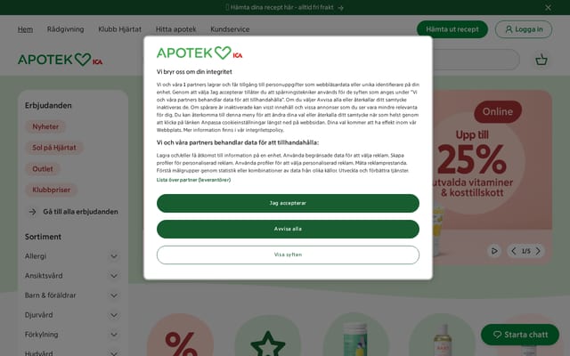 Screenshot of apotekhjartat.se