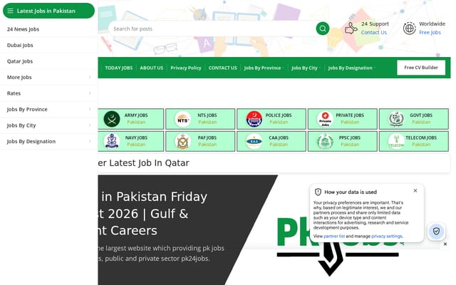 Screenshot of pkjobs.com.pk