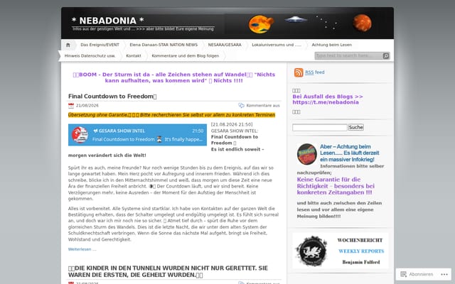 Screenshot of nebadonia.wordpress.com