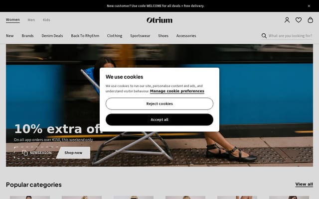 Screenshot of otrium.com