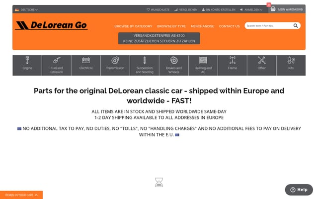 Screenshot of deloreango.com