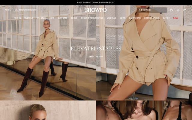 Screenshot of showpo.com