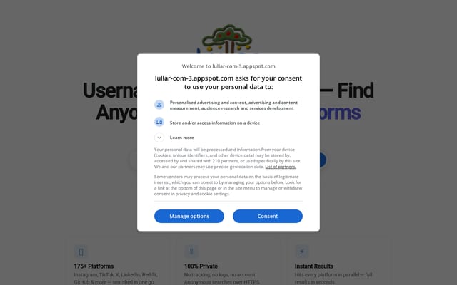 Screenshot of lullar-com-3.appspot.com