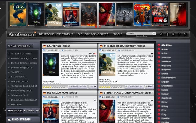 Screenshot of kinoger.com
