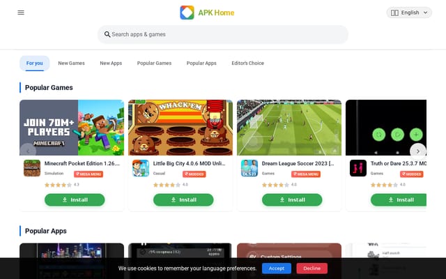 Screenshot of apkhome.net
