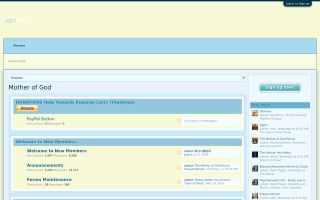 Screenshot of motheofgod.com