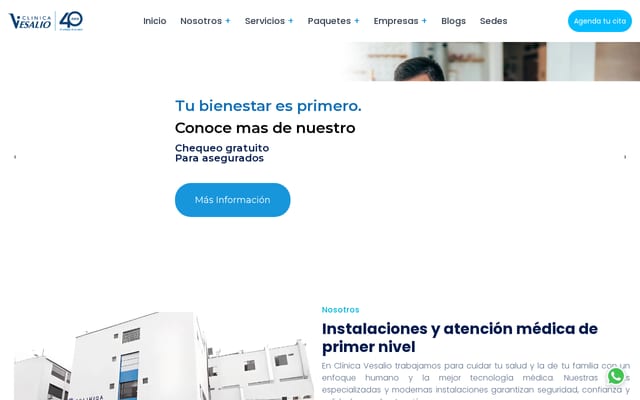 Screenshot of vesalio.com.pe