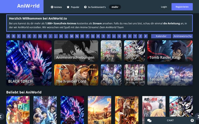 Screenshot of aniworld.to