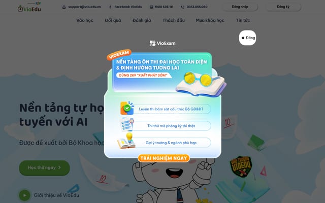 Screenshot of vio.edu.vn