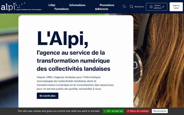 Screenshot of alpi40.fr