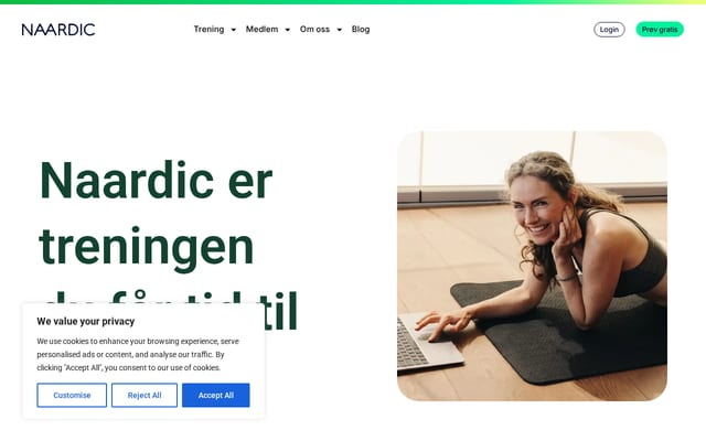 Screenshot of naardic.no