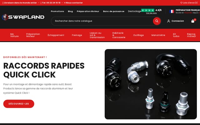 Screenshot of swapland.fr