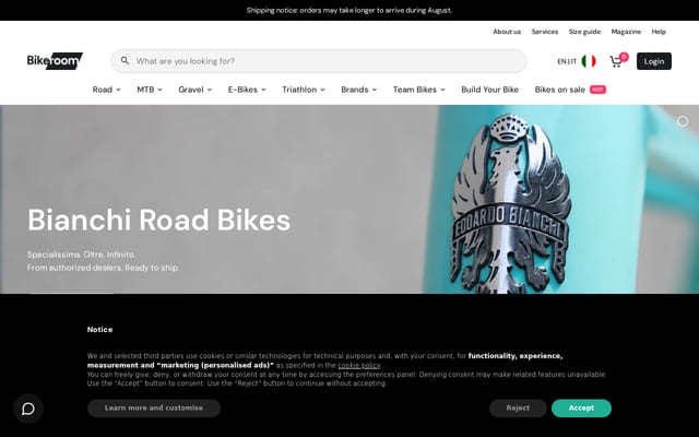 Screenshot of bikeroom-test.myshopify.com