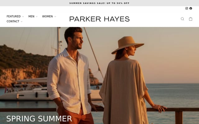 Screenshot of parker-hayes.com