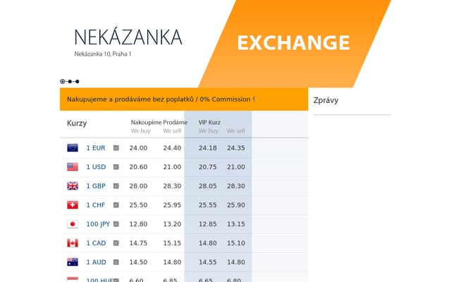 Screenshot of nekazanka-exchange.cz