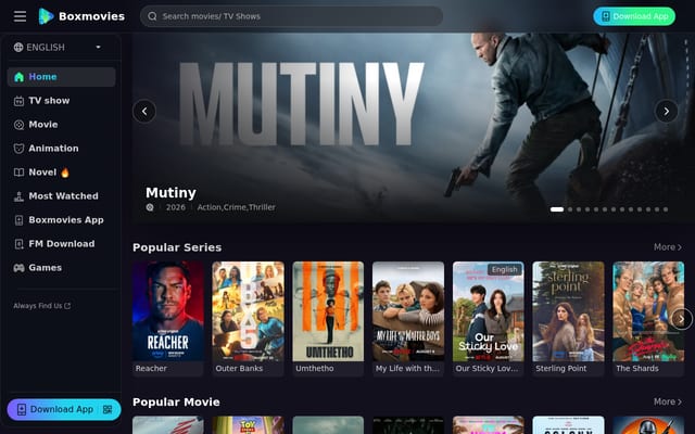 Screenshot of boxmovies.org