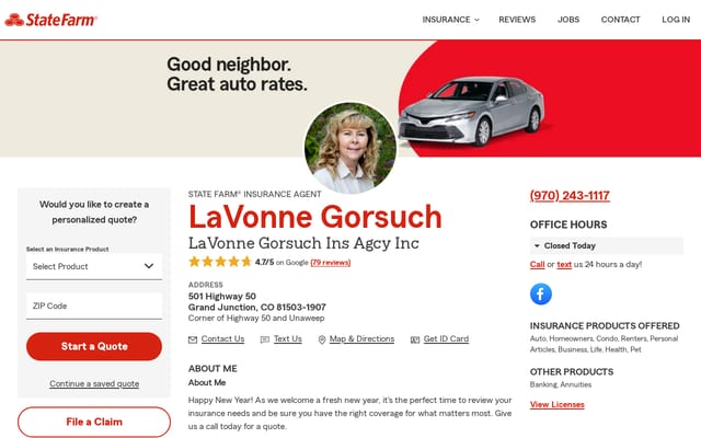 Screenshot of lavonnegorsuch.com