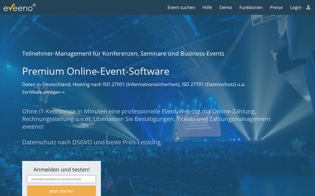 Screenshot of eveeno.com