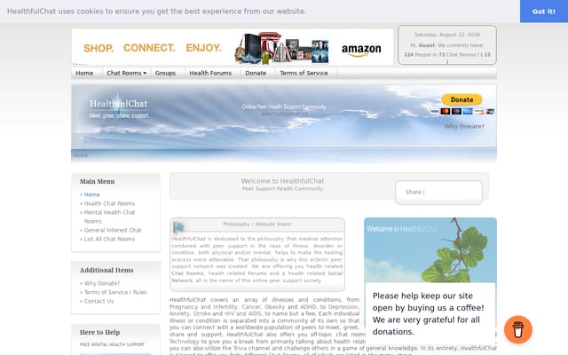 Screenshot of healthfulchat.org