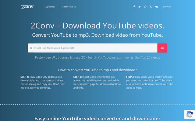 Screenshot of 2conv.org