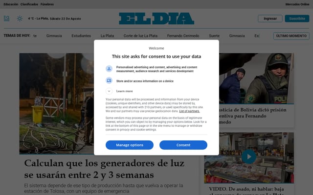 Screenshot of eldia.com