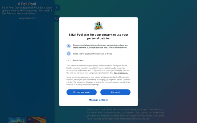 Screenshot of 8ball-pool.io