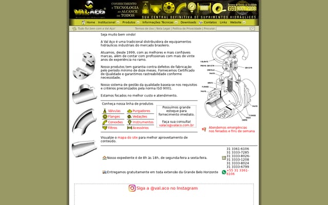 Screenshot of valaco.com.br