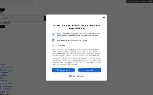 Screenshot of wittyflick.com