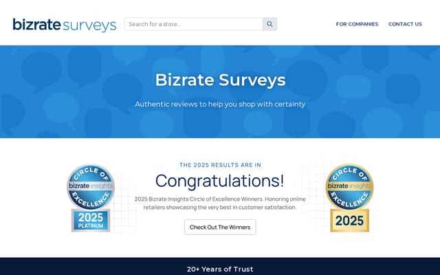 Screenshot of bizratesurveys.com