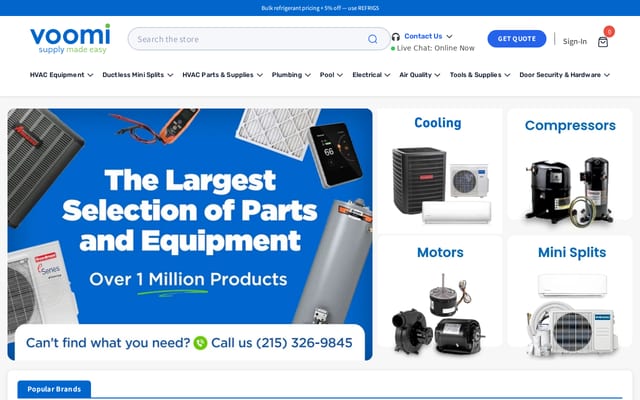 Screenshot of voomisupply.com