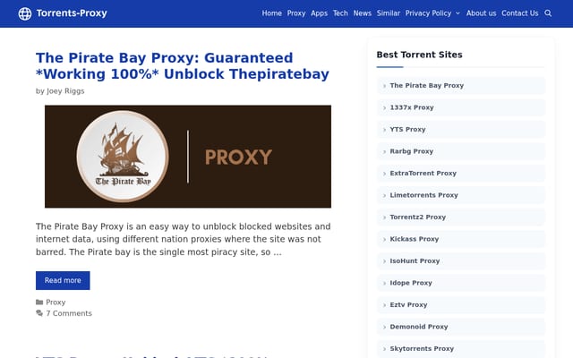 Screenshot of torrents-proxy.com