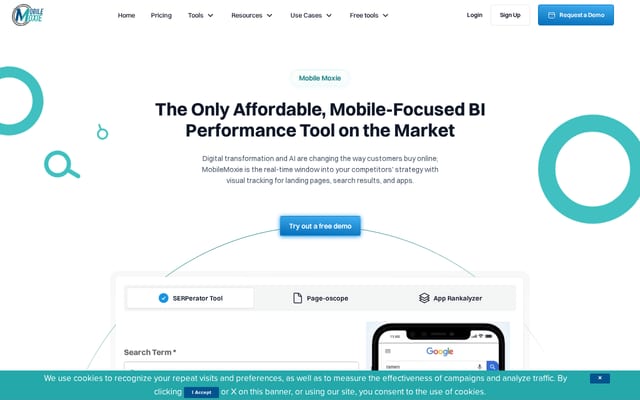 Screenshot of mobilemoxie.com