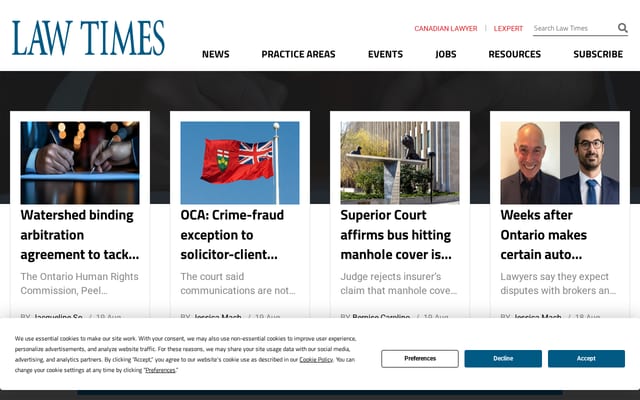 Screenshot of lawtimesnews.com