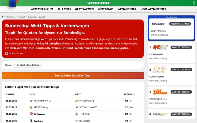 Screenshot of bundesliga-tipphilfe.de