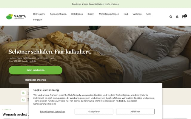Screenshot of magita.de
