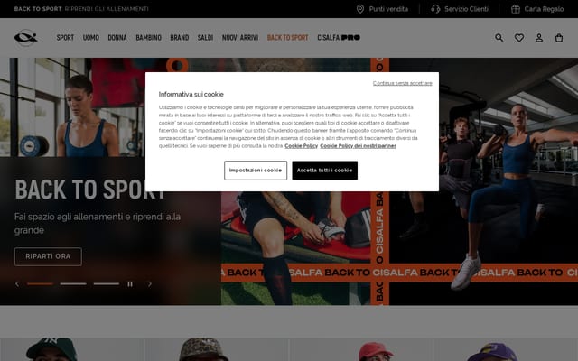 Screenshot of cisalfasport.it