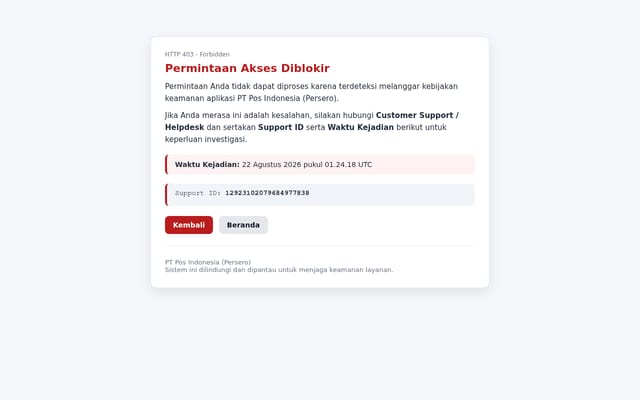 Screenshot of posindonesia.co.id