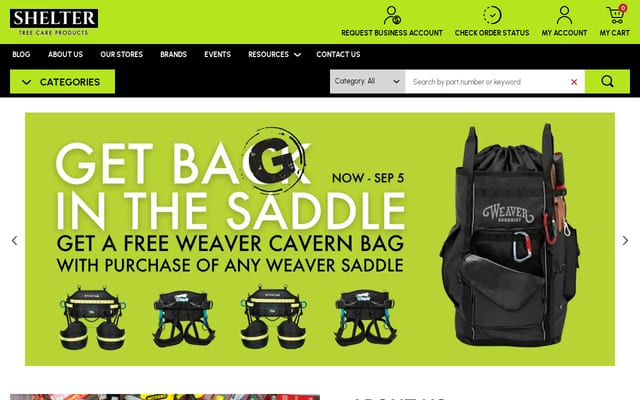 Screenshot of sheltertree.com