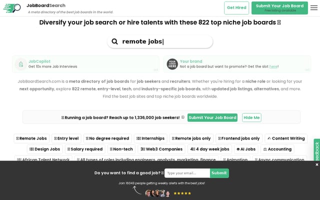 Screenshot of jobboardsearch.com