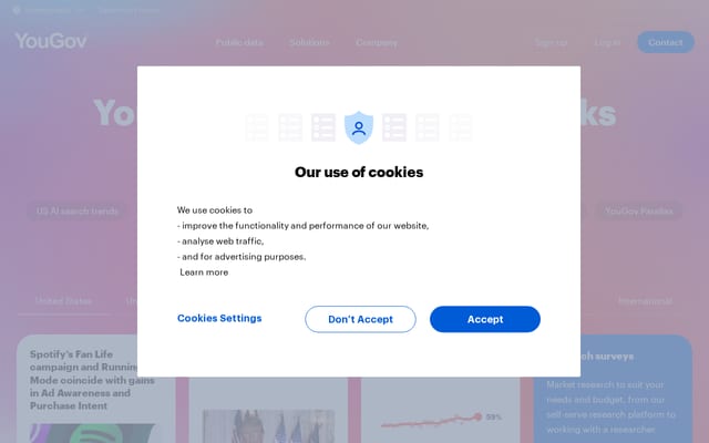 Screenshot of yougov.com