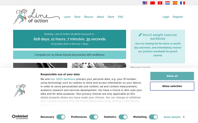 Screenshot of line-of-action.com