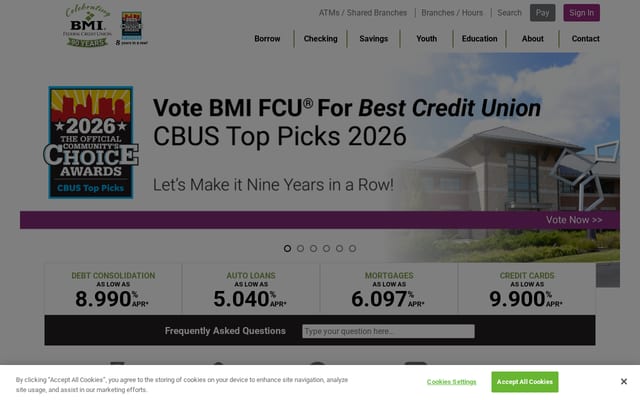 Screenshot of bmifcu.org