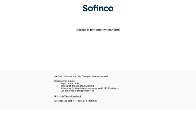 Screenshot of sofinco.fr