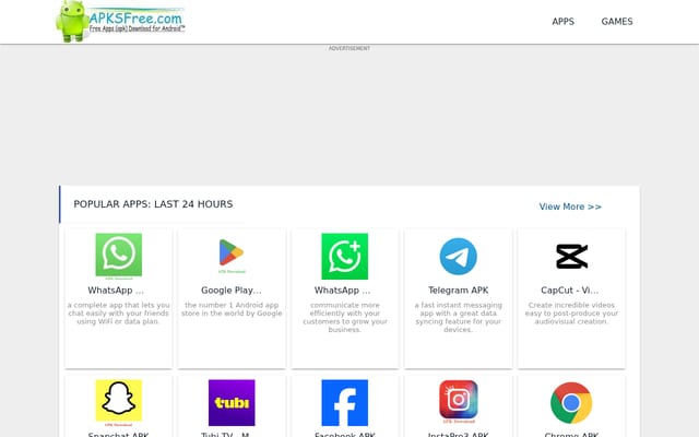 Screenshot of androidapks.com