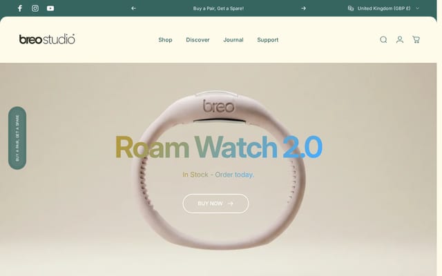 Screenshot of breo.co.uk