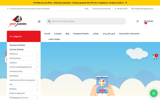 Screenshot of shop4makers.com