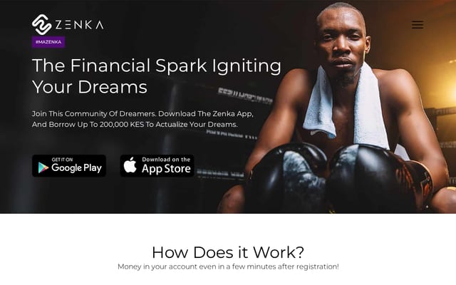 Screenshot of zenka.co.ke