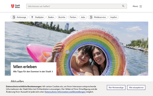 Screenshot of wien.at